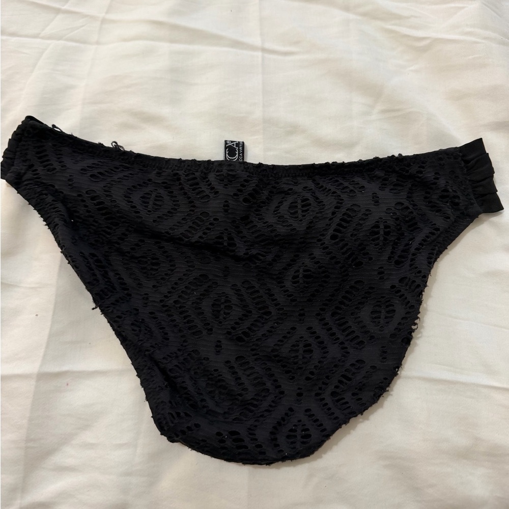 BECCA Black Patterned Bikini Bottom - Picture 5 of 9